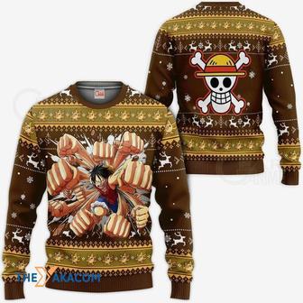 Luffy Gomu Gomu One Piece Anime Gift For Fan Anime Christmas Ugly Sweater | Favorety