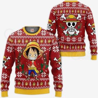 Luffy One Piece Anime Xmas Ugly Christmas Knitted Sweater | Favorety DE