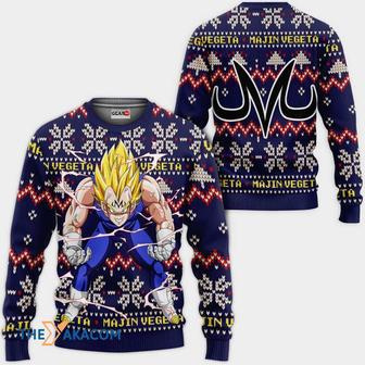 Majin Vegeta Anime Dragon Ball Custom Gift For Fan Anime Christmas Ugly Sweater | Favorety