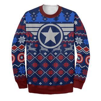 Marvel Sweater CA Ugly Long Sleeve Christmas Ver Printing Awesome High Quality Marvel Ugly Sweater | Favorety AU