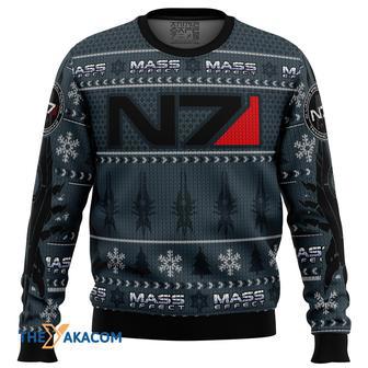 Mass Effect Ugly Gift For Fan Anime Christmas Ugly Sweater | Favorety AU