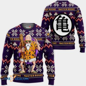 Master Roshi Anime Dragon Ball Custom Gift For Fan Anime Christmas Ugly Sweater | Favorety DE