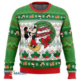 Merry Christmas Mickey Mouse Gift For Fan Anime Christmas Ugly Sweater | Favorety CA