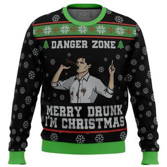 Merry Drunk I'm Christmas Sterling Archer Black Ugly Christmas Sweater | Favorety DE