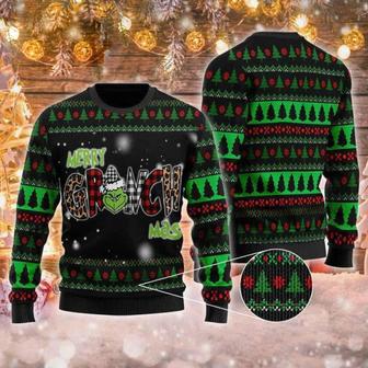 Merry Grinchmas Christmas Ugly Wool Sweater Christmas Gift For Kid Adult .png | Favorety