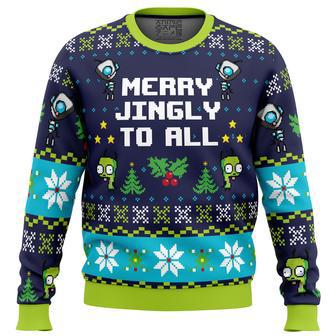 Merry Jingly Invader Zim Ugly Christmas Sweater | Favorety CA