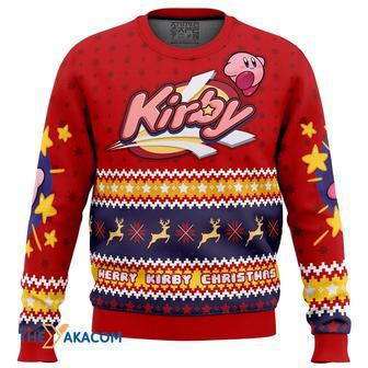 Merry Kirby Christmas Kirby Gift For Fan Anime Christmas Ugly Sweater | Favorety UK