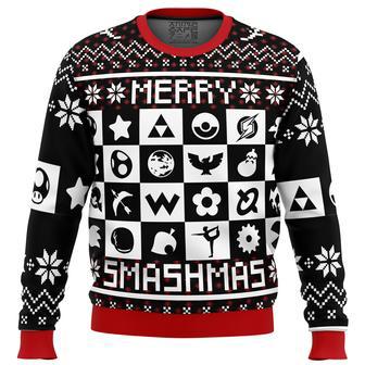 Merry Smashmas Super Smash Bros Ugly Christmas Sweater | Favorety