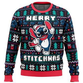 Merry Stitchmas Stitch Ugly Christmas Sweater | Favorety