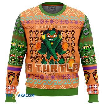 Michelangelo Rise of the Teenage Mutant Ninja Turtles Gift For Fan Anime Christmas Ugly Sweater | Favorety CA