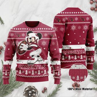 Mickey Mouse Arizona Cardinals NFL Christmas Ugly Sweater | Favorety