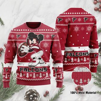 Mickey Mouse Atlanta Falcons Christmas Ugly Wool Sweater Christmas Gift For Kid Adult | Favorety CA