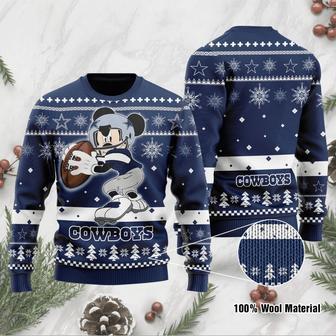 Mickey Mouse Dallas Cowboys Christmas Ugly Wool Sweater Christmas Gift For Kid Adult | Favorety UK