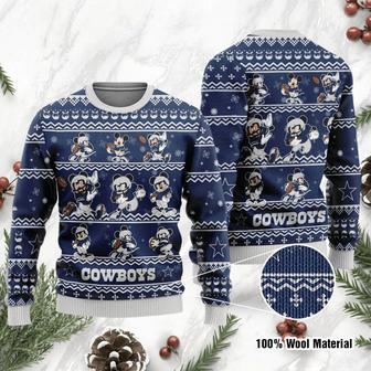 Mickey Mouse Dallas Cowboys Holiday Party Christmas Ugly Wool Sweater Christmas Gift For Kid Adult | Favorety AU