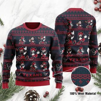 Mickey Mouse Disney Houston Texans American Football Christmas Ugly Wool Sweater Christmas Gift | Favorety CA