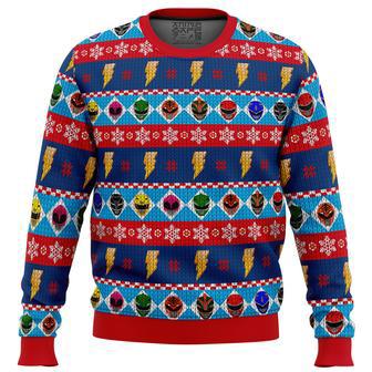 Mighty Helmets Power Rangers Ugly Christmas Sweater | Favorety UK