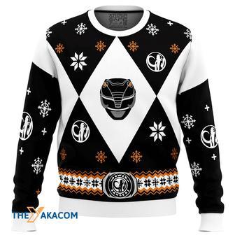 Mighty Morphin Power Rangers Black Gift For Fan Anime Christmas Ugly Sweater | Favorety CA