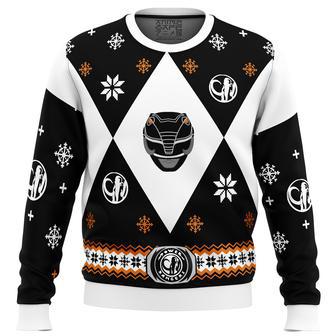 Mighty Morphin Power Rangers Black Ugly Christmas Sweater | Favorety