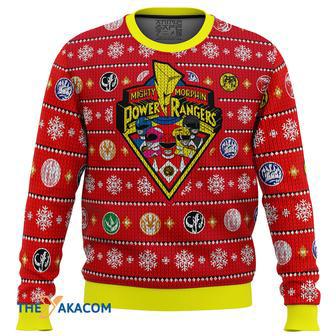 Mighty Morphin Power Rangers Gift For Fan Anime Christmas Ugly Sweater | Favorety AU