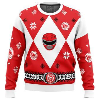 Mighty Morphin Power Rangers Red Ugly Christmas Sweater | Favorety