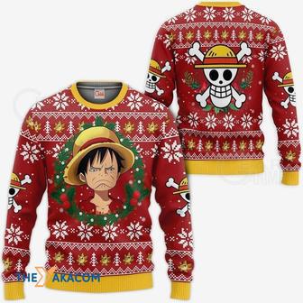 Monkey D. Luffy Custom Xmas One Piece Anime Gift For Fan Anime Christmas Ugly Sweater | Favorety UK