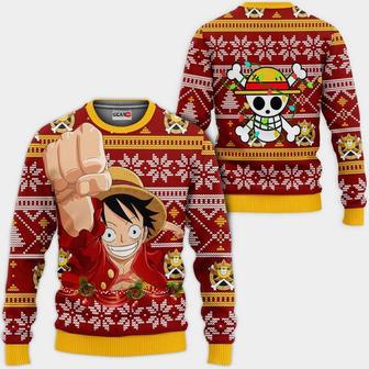 Monkey Luffy Ugly Christmas Sweater Custom One Piece Anime Xmas Gifts | Favorety AU