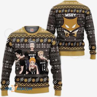 MSBY Black Jackals Haikyuu Anime Custom Gift For Fan Anime Christmas Ugly Sweater | Favorety DE