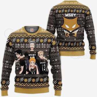 MSBY Black Jackals Ugly Christmas Sweater Haikyuu Anime Xmas Gift | Favorety