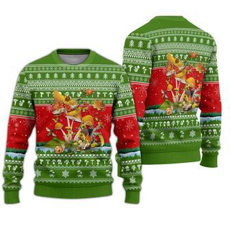 Mushroom Ugly Sweater Mushroom Christmas Pattern Green Sweater | Favorety UK