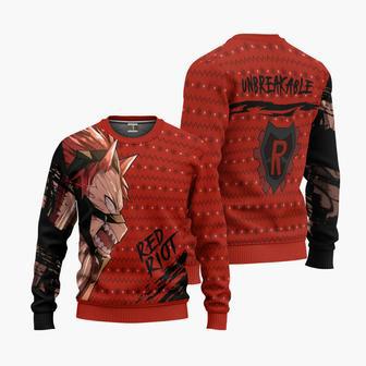 My Hero Academia Kirishima Eijirou Ugly Christmas Knitted Sweatshirt | Favorety UK