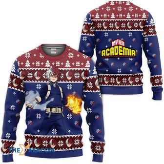 My Hero Academia Shoto Todoroki Custom Gift For Fan Anime Christmas Ugly Sweater | Favorety