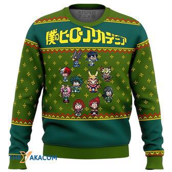 My Hero Academia Sprites Gift For Fan Anime Christmas Ugly Sweater | Favorety