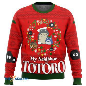 My Neighbor TOTORO CHRISTMAS Gift For Fan Anime Christmas Ugly Sweater | Favorety AU