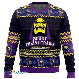 MYAH-rry Christ-MYAHs He-Man Gift For Fan Anime Christmas Ugly Sweater | Favorety