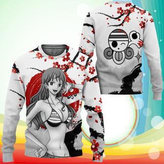 Nami Sweatshirt Japan Style One Piece Anime Printed Sweater | Favorety AU