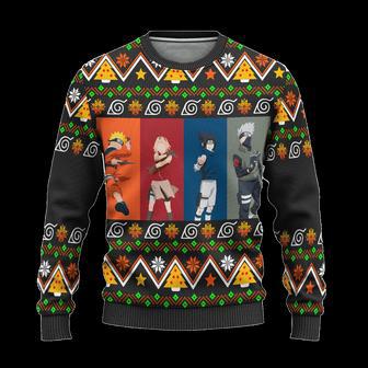 Naruto Team Anime Ugly Christmas Sweatshirt Konohagakure Xmas Gift | Favorety CA