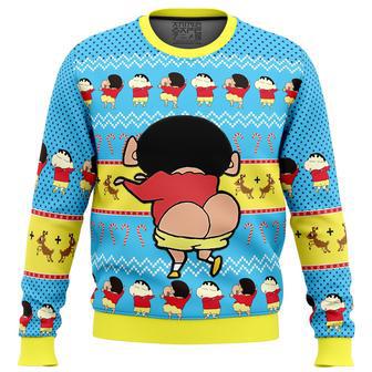 Naughty Shinnosuke Crayon Shin-chan Ugly Christmas Sweater | Favorety