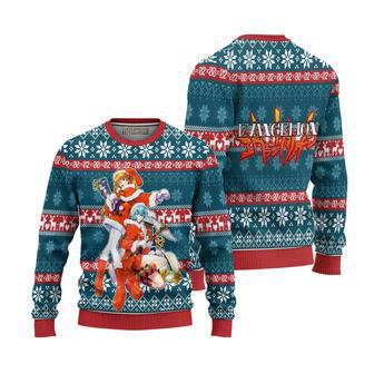 Neon Genesis Evangelion Knitted Ugly Christmas Sweater | Favorety AU