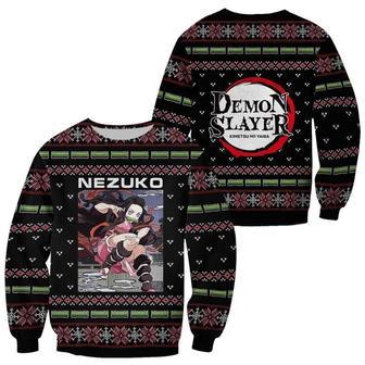 Nezuko Kamado Ugly Christmas Sweater Kimetsu Anime Custom Clothes | Favorety