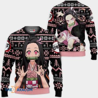 Nezuko Kimetsu no Yaiba Anime Custom Gift For Fan Anime Christmas Ugly Sweater | Favorety