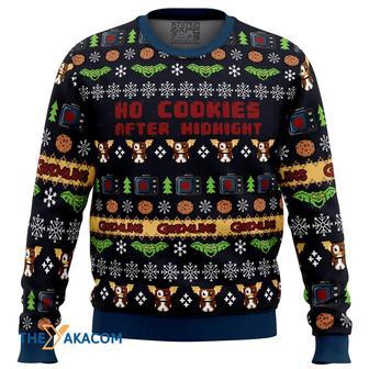 No Cookies After Midnight Gremlins Gift For Fan Anime Christmas Ugly Sweater | Favorety AU