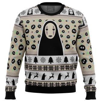 No Face and Soot Sprites Spirited Away Studio Ghibli Ugly Christmas Sweater | Favorety DE