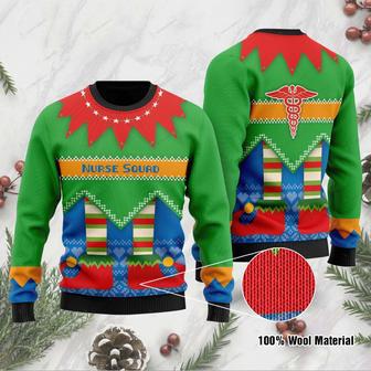 Nurse Christmas Sweater Nurse Squad Red Green Blue Ugly Sweater | Favorety AU