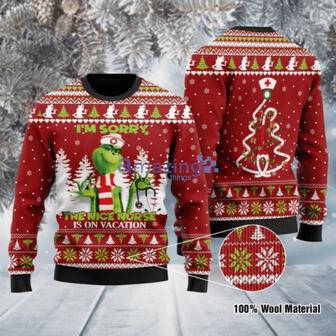 Nurse Grinch Christmas Ugly Wool Sweater Christmas Gift For Kid Adult | Favorety