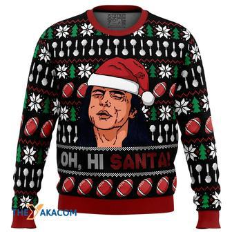 Oh Hi Santa The Room Gift For Fan Anime Christmas Ugly Sweater | Favorety