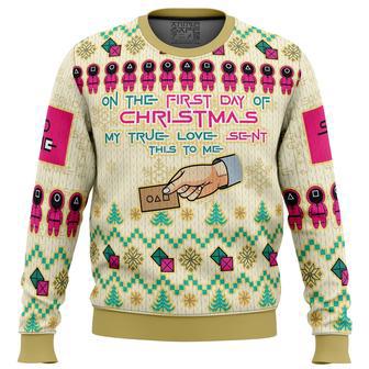 On the First Day of Christmas Squid Game Christmas Sweater | Favorety DE