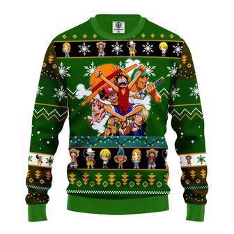 One Peace Green Anime Ugly Christmas Sweater | Favorety DE