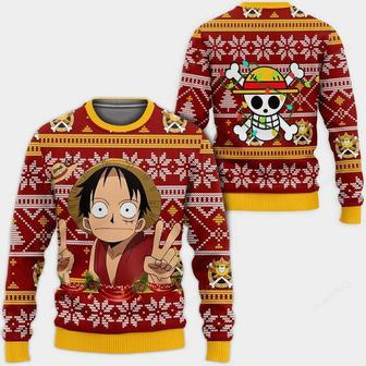 One Piece Anime Monkey D. Luffy Ugly Sweater Gifts | Favorety