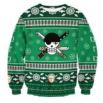 One Piece Anime Roronoa Zoro Ugly Sweater Gifts | Favorety AU