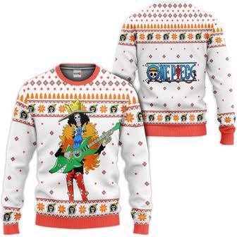 One Piece Brook Custom Anime Ugly Christmas Sweater | Favorety